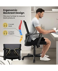 Sugift Ergonomic Desk Chair with Lumbar Support and Rocking Function