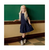 Mightly Girls Fair Trade Organic Cotton Short Sleeve Drop Waist Dress