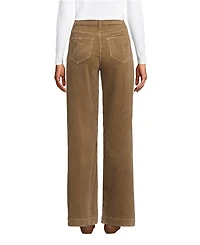 Lands' End Women's High Rise Wide Leg Corduroy Pants