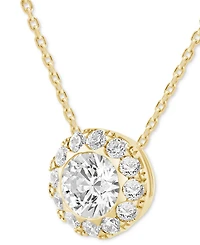 Diamond Round Halo 18" Pendant Necklace (3/4 ct. t.w.) in 14k Gold