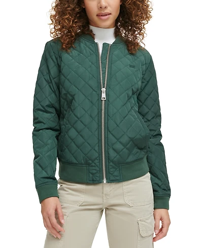 Levi's Women's Diamond Quilted Casual Bomber Jacket