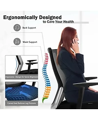 Ergonomic Mesh Office Chair with Adjustable Headrest, Lumbar Support and Armrests