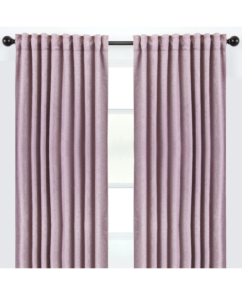 Chanasya Premium 2-Panel Classy Embossed Leaf Textured Curtains - Back Tab