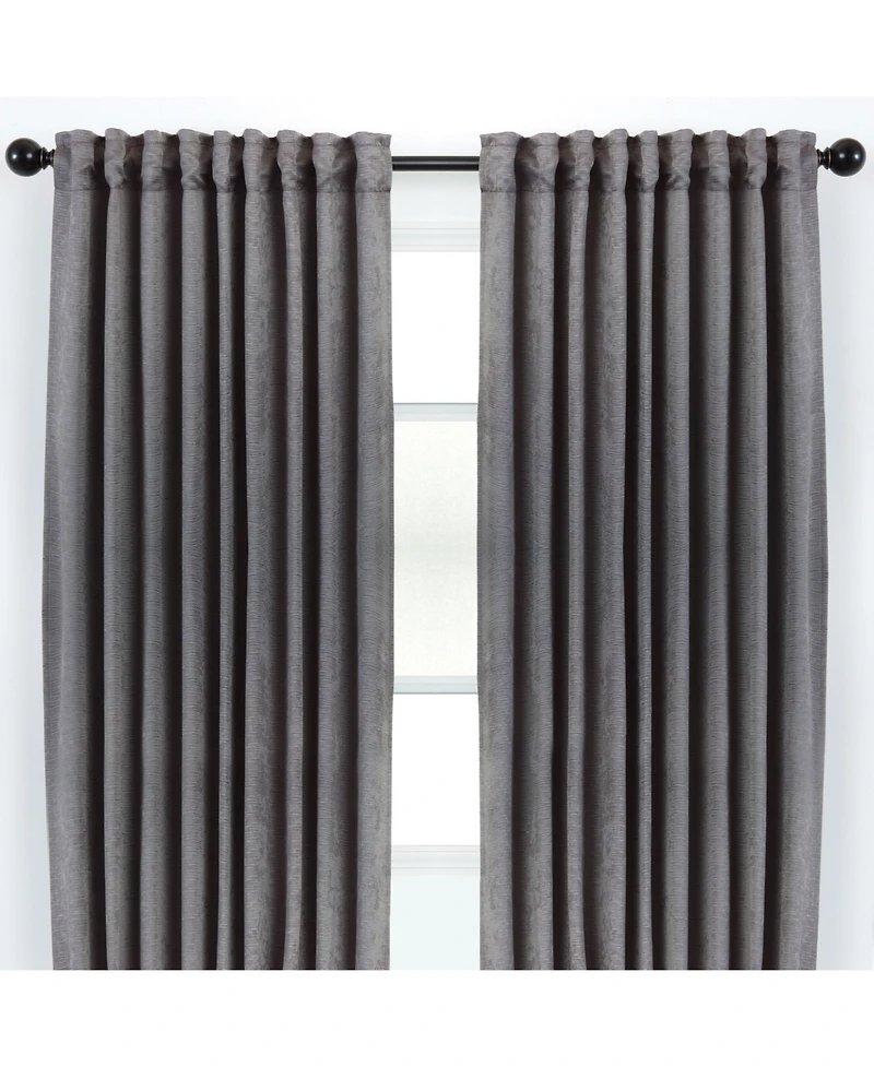 Chanasya Premium 2-Panel Classy Embossed Leaf Textured Curtains - Back Tab, Ring Tab for Windows Living Room Bedroom
