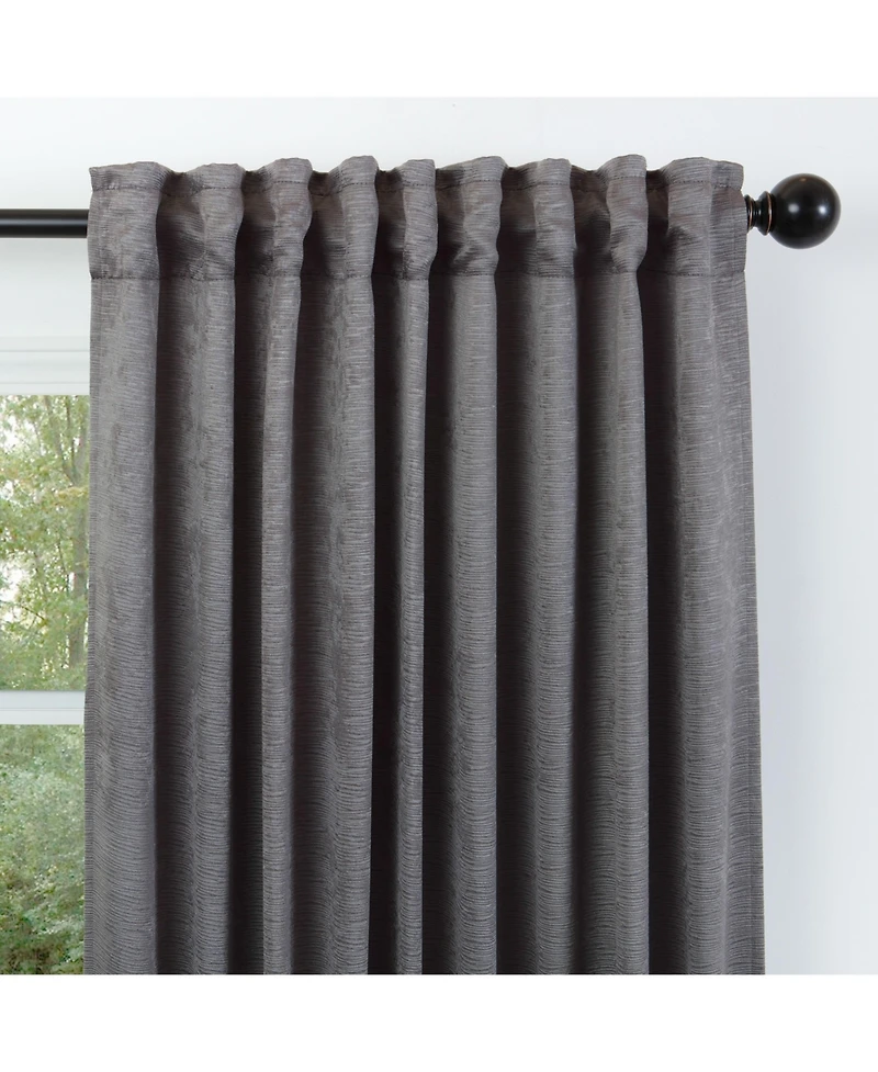 Chanasya Premium 2-Panel Embossed Leaf Textured Curtains - Back Tab, Ring Tab for Windows Living Room Bedroom