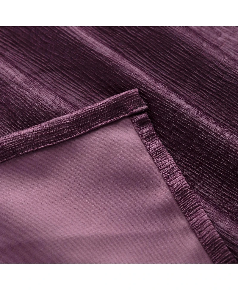 Chanasya Premium 2-Panel Classy Embossed Leaf Textured Curtains - Back Tab