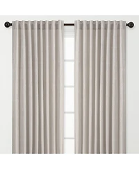 Chanasya Premium 2-Panel Classy Embossed Leaf Textured Curtains - Back Tab