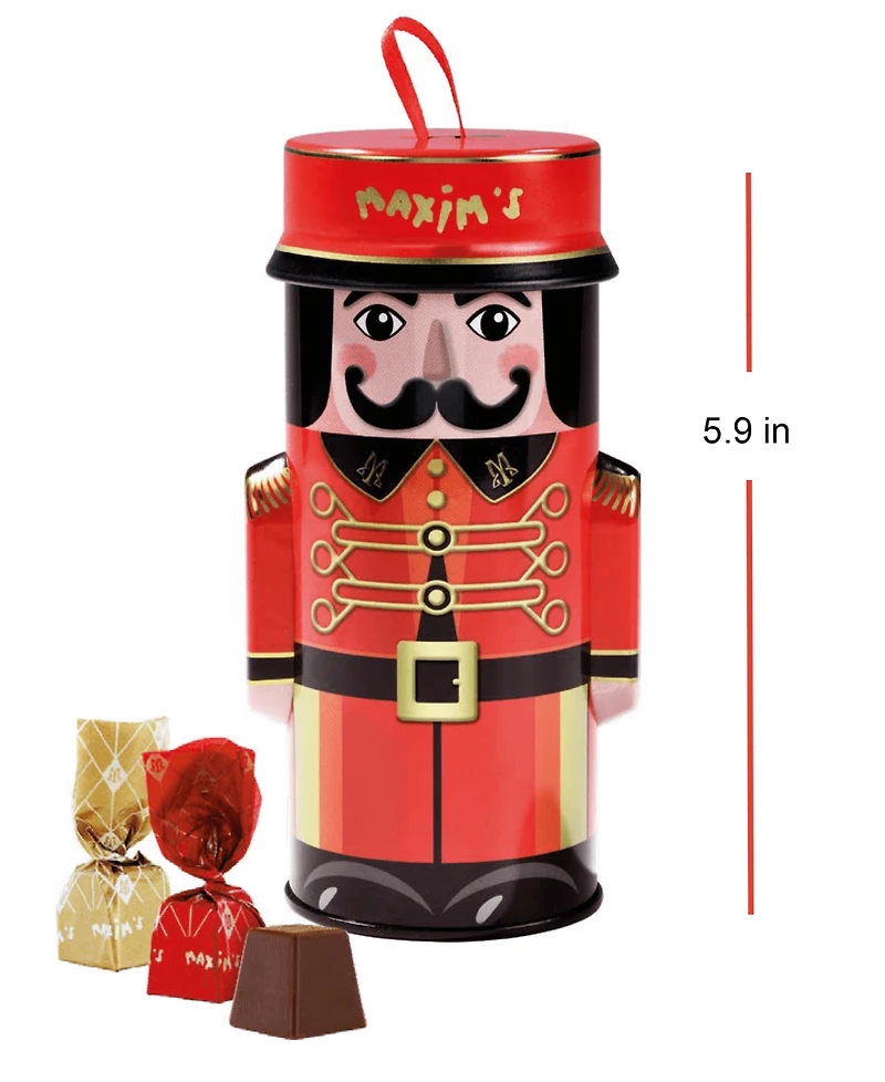 Maxim's De Paris Milk Dark Chocolate in Metal Bell Boy, 3.17oz