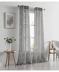 Dainty Home Stella Linen Look 76" W x 108" L Grommet Window Panel Set