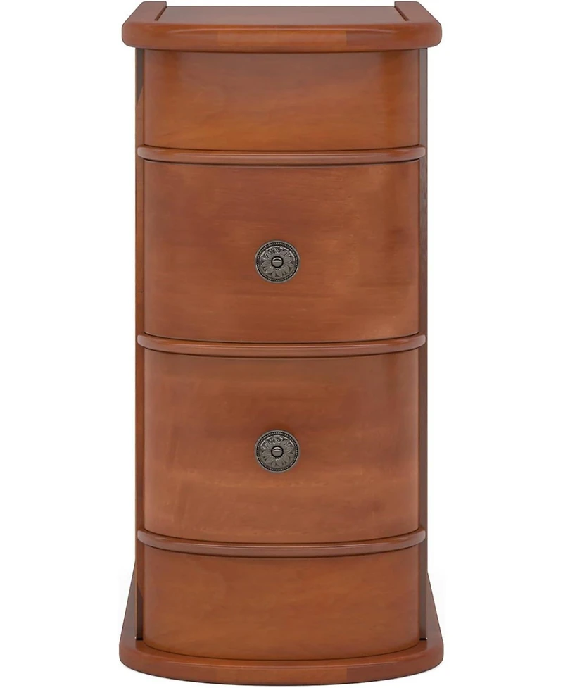 Tribesigns End Table Set of 2, No Assembly Required, Closed Back,Sofa Side with Storage, Slim Nightstand 2 Drawers