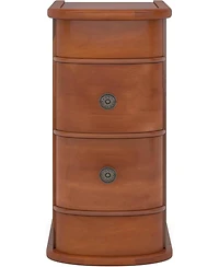 Tribesigns End Table Set of 2, No Assembly Required, Closed Back,Sofa Side with Storage, Slim Nightstand 2 Drawers