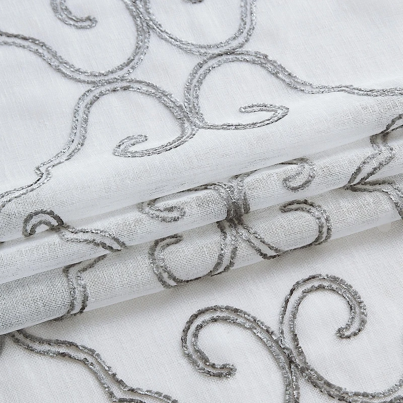Dainty Home Lea Linen Look 76" W x 96" L Grommet Window Panel Set