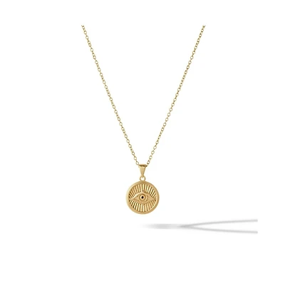 Vincero Women's Evil Eye Necklace in Sterling Silver with 15.5" Chain and Extender