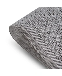 Dainty Home Geneva Texteline Outdoor Dining Set Textured Design Reversible 12" x 18" Rectangular Placemats Set of 6