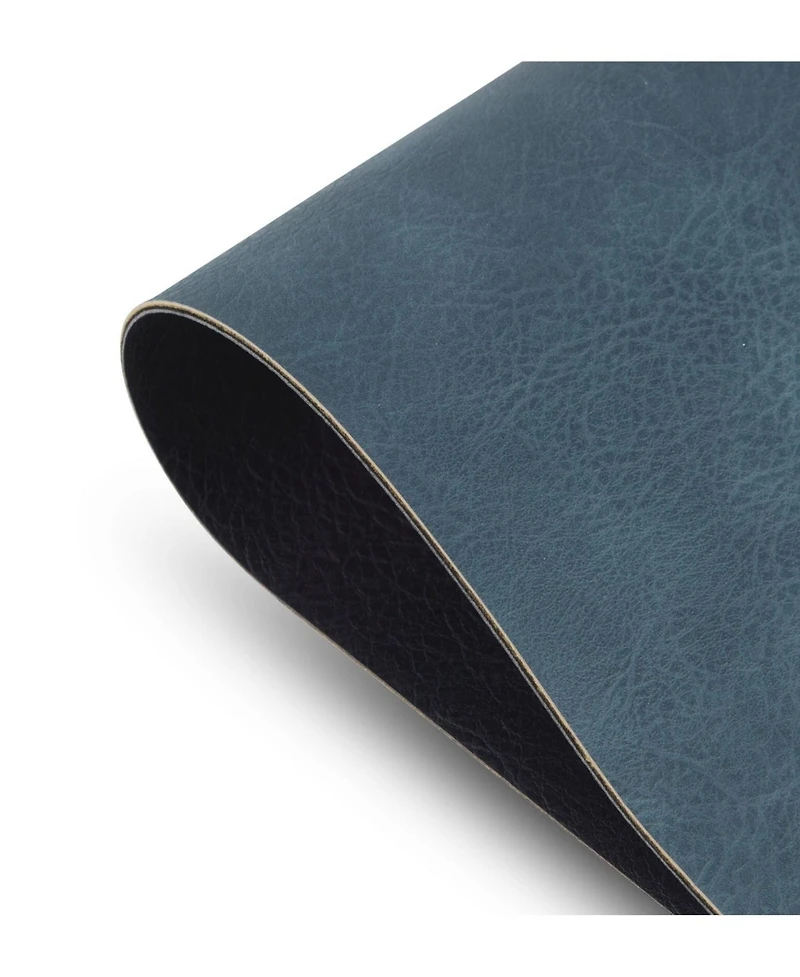 Dainty Home Florence Ivory and Taupe Reversible Leather Wipe Clean Placemat 12" x 18" Rectangular Placemats Set of 4