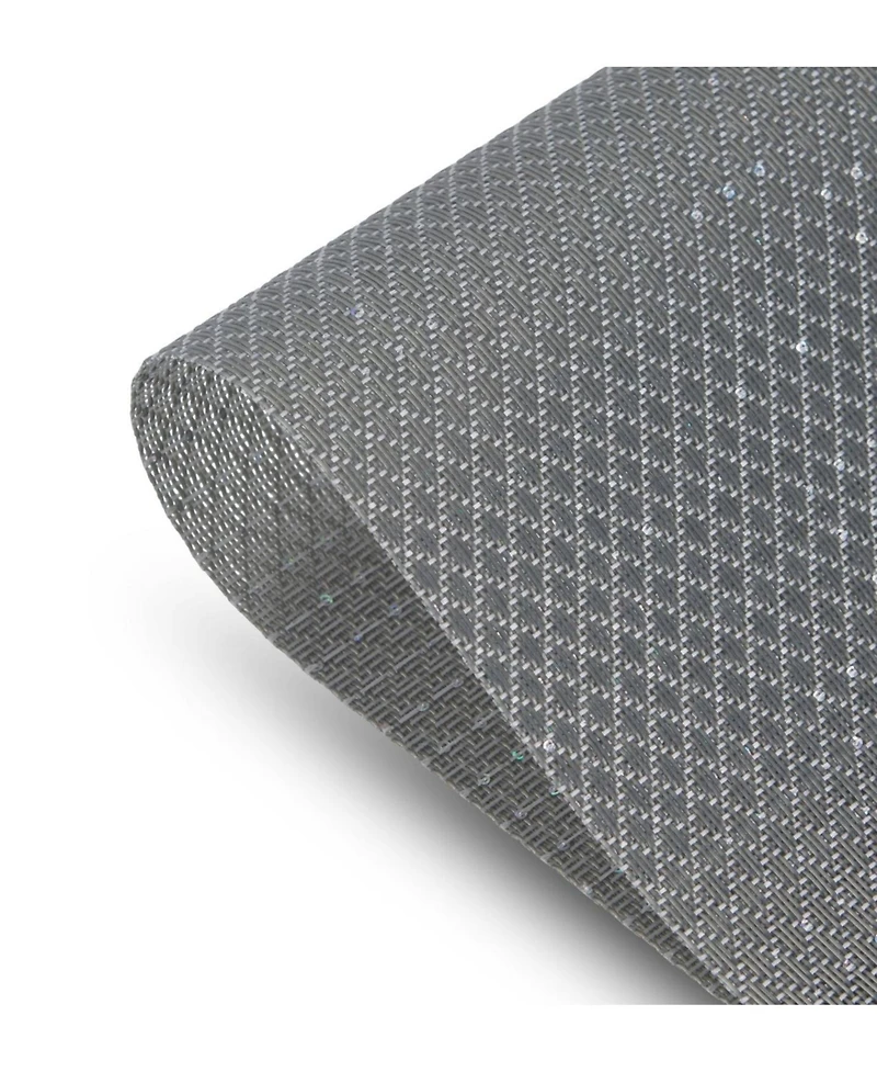 Dainty Home Sparkles Texteline Outdoor Dining Set Textured Design Reversible 12" x 18" Rectangular Placemats Set of 6