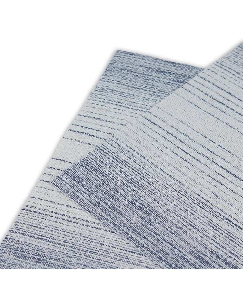 Dainty Home Ombre Texteline Outdoor Dining Set Textured Design Reversible 12" x 18" Rectangular Placemats of 6