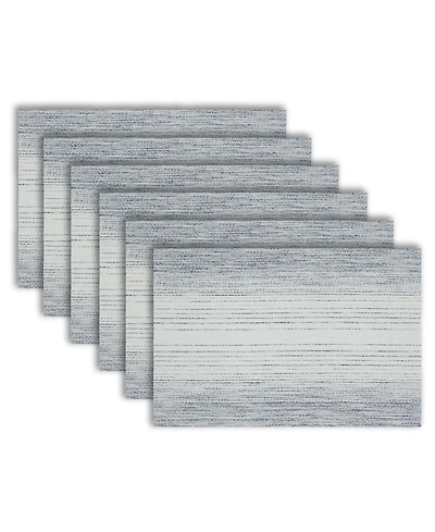 Dainty Home Ombre Texteline Outdoor Dining Set Textured Design Reversible 12" x 18" Rectangular Placemats of 6