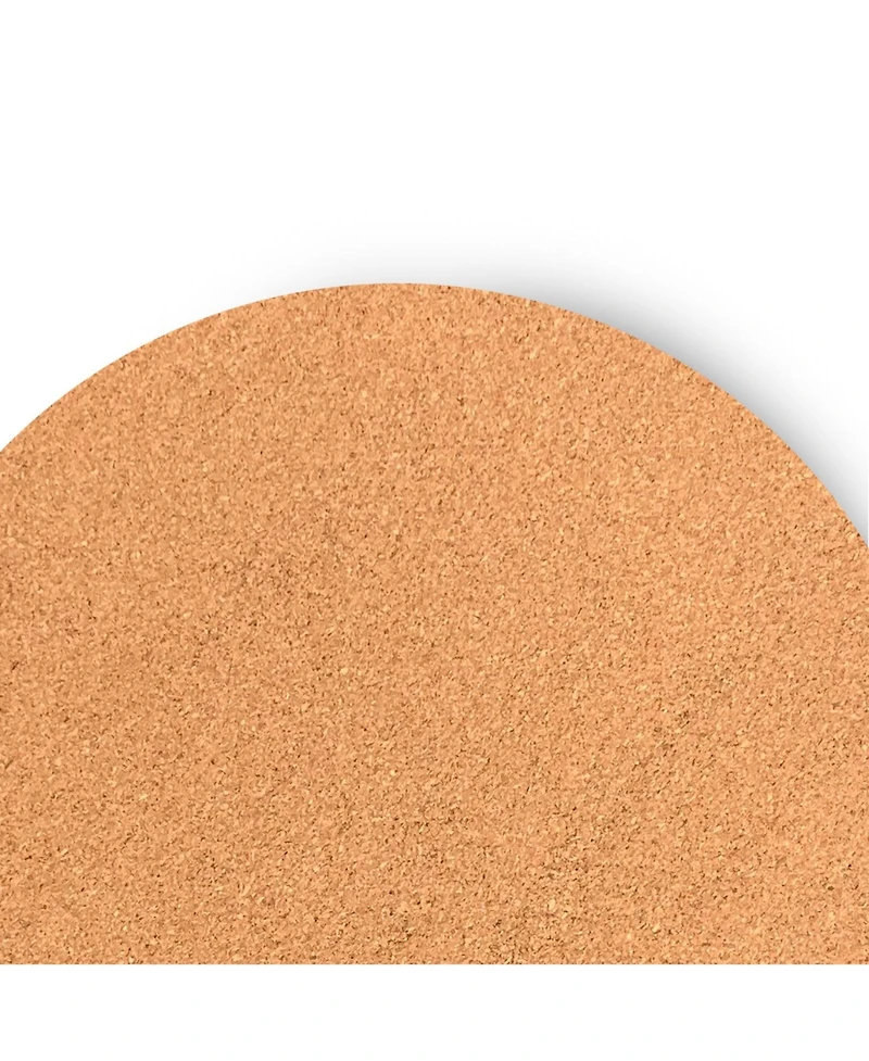 Dainty Home Marble Cork Table Set With 8 Foil Printed Marble Granite Designed Thick Cork Textured 15" x 15" Round Placemats and 8 Round Coasters 4" x