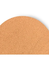 Dainty Home Marble Cork Table Set With 8 Foil Printed Marble Granite Designed Thick Cork Textured 15" x 15" Round Placemats and 8 Round Coasters 4" x