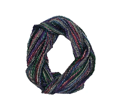 Feelgoodz Artisan Woven Luna Infinity 100% Recycled Acrylic Multi Colored Winter Scarf
