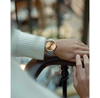 Vincero Women's Gold Eros Mesh Men's Watch with Milanese Band and Mineral Crystal