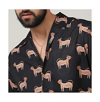 Men's Midnight Black Tiger Shirt