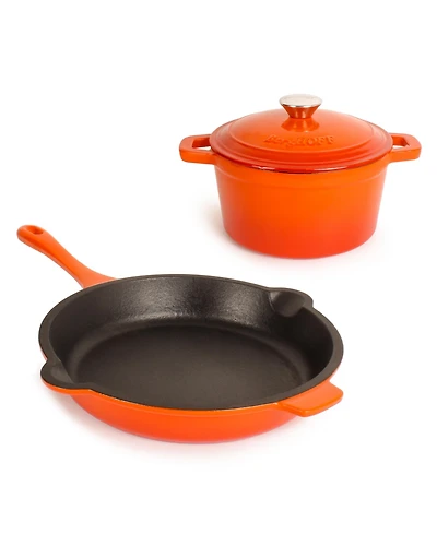 BergHOFF Neo 3pc Cast Iron Cookware Set, Fry Pan & Round Dutch Oven