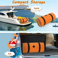 3-Layer Tear-Resistant Foam Floating Pad Island Water Sports Relaxing Orange