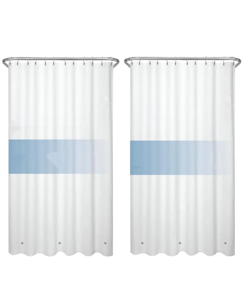 LiBa 72" W x H Frosted 8G Peva Shower Curtain - 2-Pack