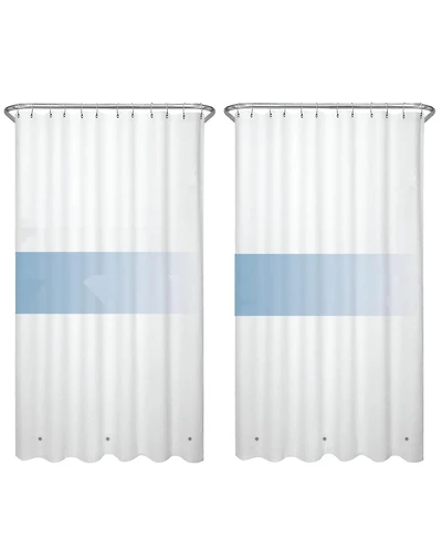 72" W x H Frosted 8G Peva Shower Curtain - 2-Pack