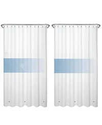 LiBa 72" W x H Frosted 8G Peva Shower Curtain - 2-Pack