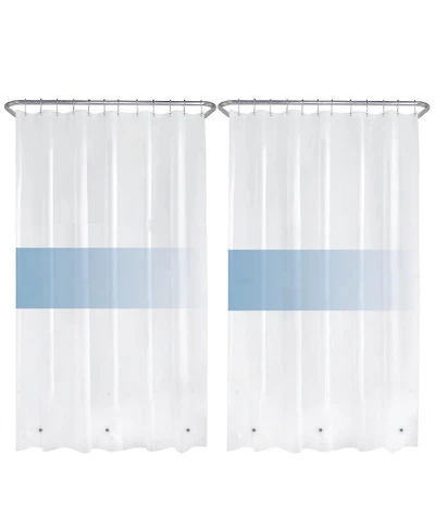 LiBa 72" W x H Frosted 8G Peva Shower Curtain - 2-Pack