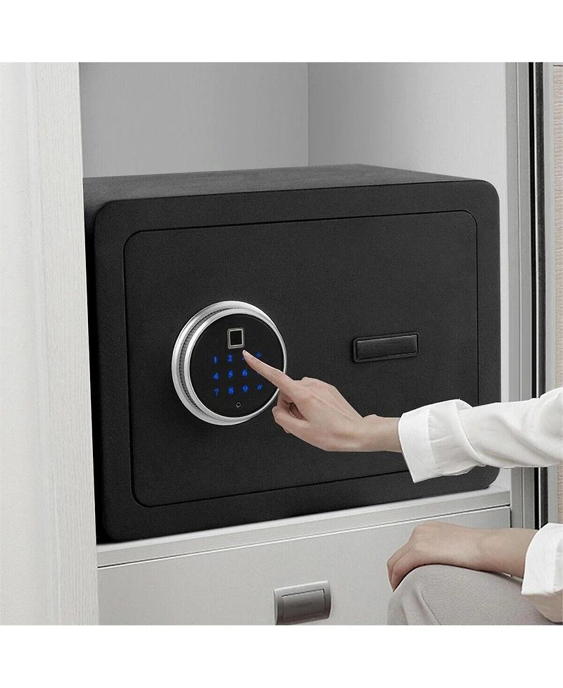 2-Layer Security Safe Deposit Box with Inner Led Light