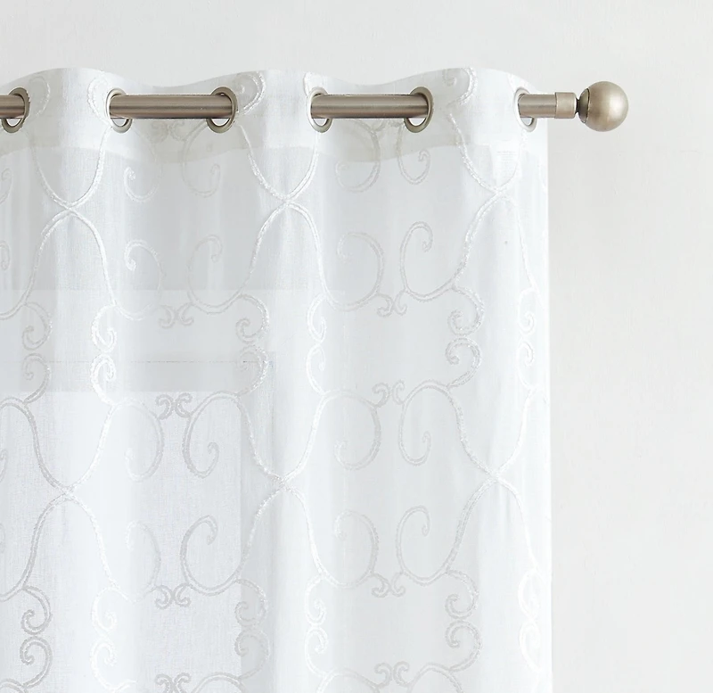 Dainty Home Sophia Linen Look 76" W x 84" L Grommet Window Panel Set