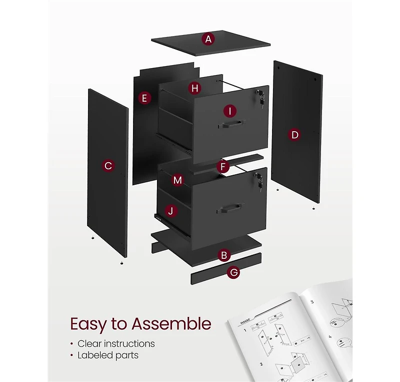Slickblue 2-Drawer Vertical File Cabinet for Efficient Document Organization