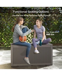 Sersper 100 Gallon Outdoor Patio Deck Storage Box Floor Decor