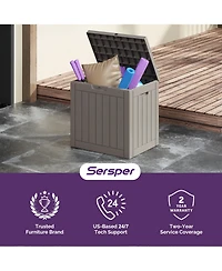 Sersper 30 Gallon Outdoor Patio Deck Storage Box Floor Decor