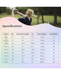 Vebreda Women's 9 Pieces Complete Golf Club Set-Pink