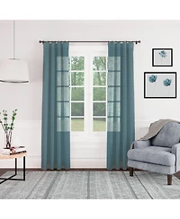 Chanasya Premium 2-Panel Soft Textured Semi Sheer Curtains for Window Living Room Bedroom Kitchen Office