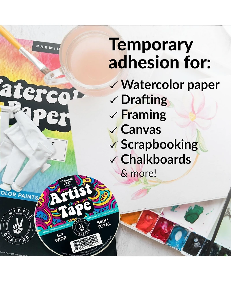 Hippie Crafter 3PK Artist Tape