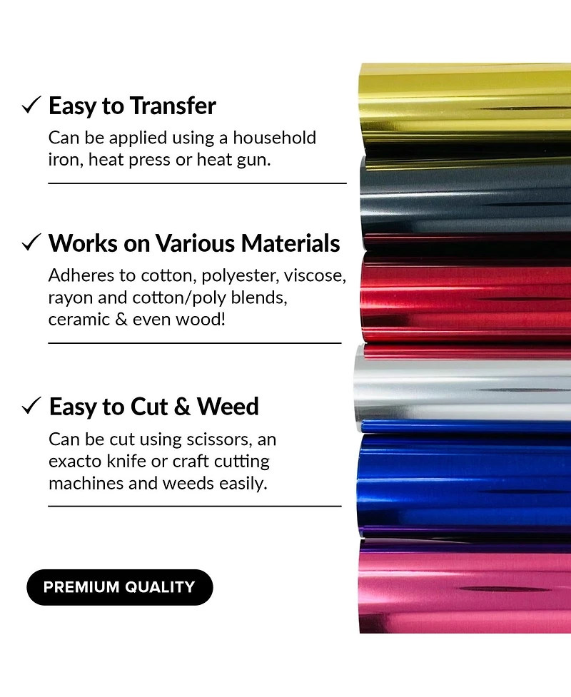 Hippie Crafter Metallic Heat Transfer Vinyl
