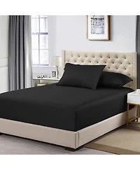 Fitted Sheet + Pillowcases Set - Luxury Cotton 608 Made Egypt
