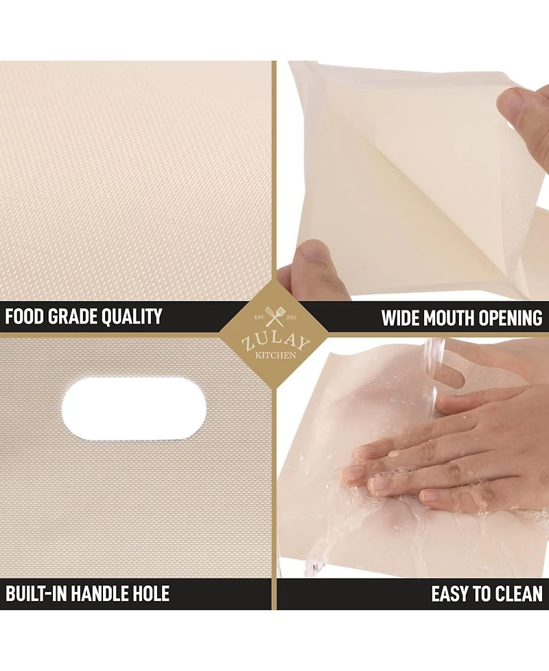 6 Pack Reusable Toaster Bags For Grilled Cheese Sandwiches