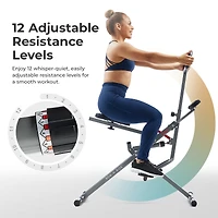 Sunny & Health Fitness Row-n-Ride Smart Squat Assist Trainer, Included SunnyFit App Connection