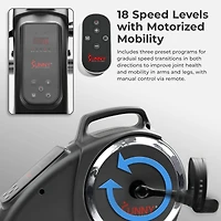 Sunny Health & Fitness Smart Motorized Under Desk Elliptical, Bluetooth with Free SunnyFit App