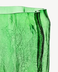 Kosta Boda 15'' Crackle Crystal Glass Vase