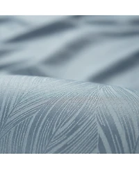 Chanasya Premium 2-Panel Embossed Leaf Textured Curtains - Back Tab, Ring Tab for Windows Living Room Bedroom