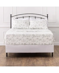 Chanasya Premium Leopard Print Animal Patterned King Bed Sheet Set 4-Piece - 1 Flat Fitted 2 Pillowcases