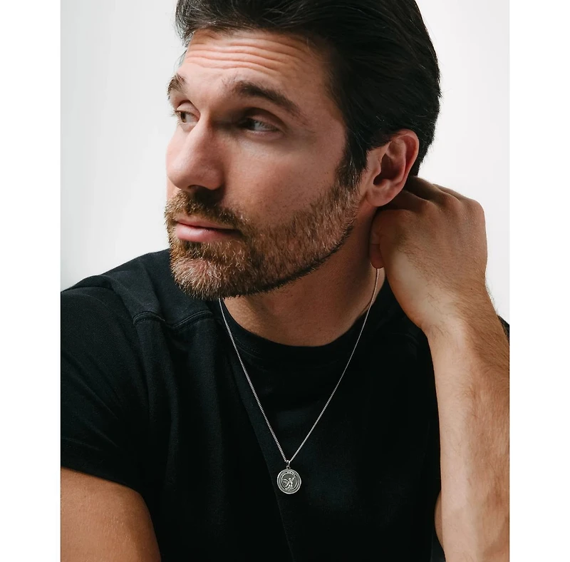 Vincero Men's Veni Vidi Vici Pendant in Rhodium-Plated Sterling Silver